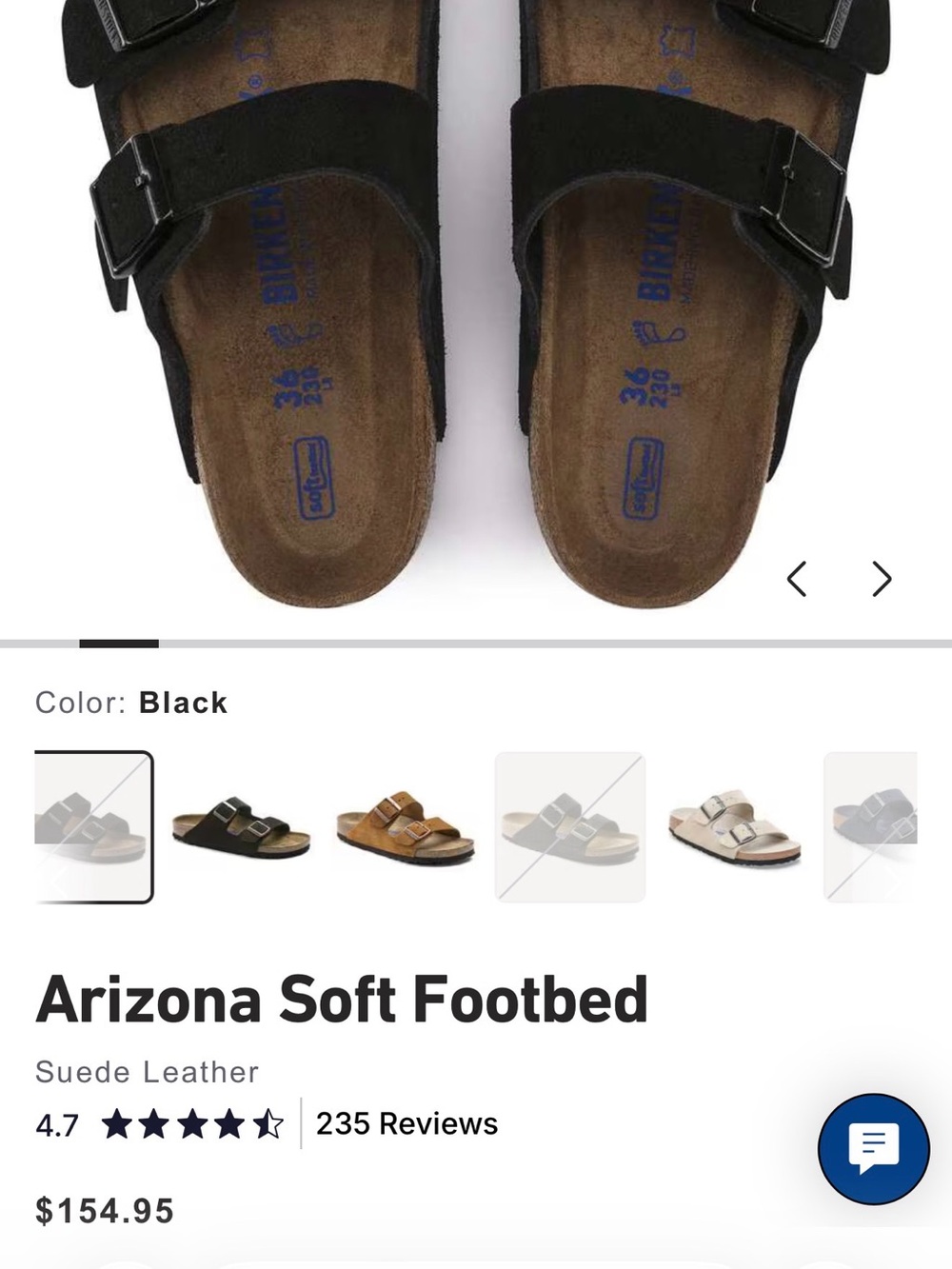 Birkenstock Black Suede Two-Buckle Sandals - Picture 4 of 4